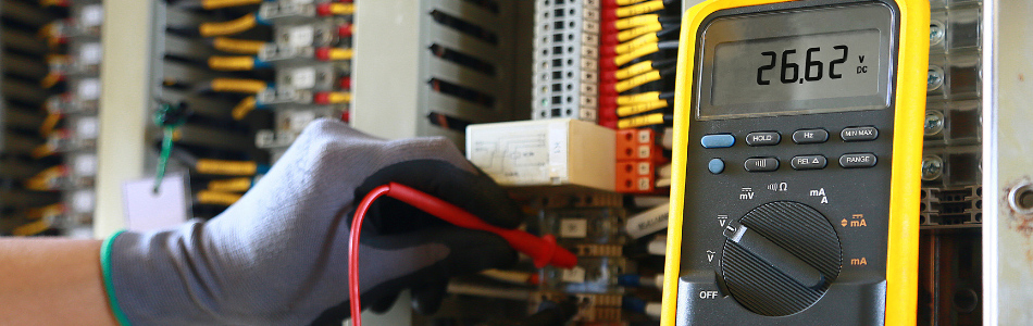 electrician working on cabling