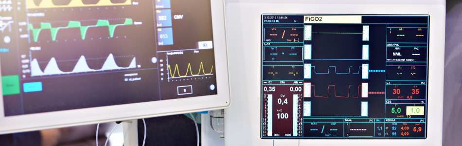 Medical device screens with lots of numbers